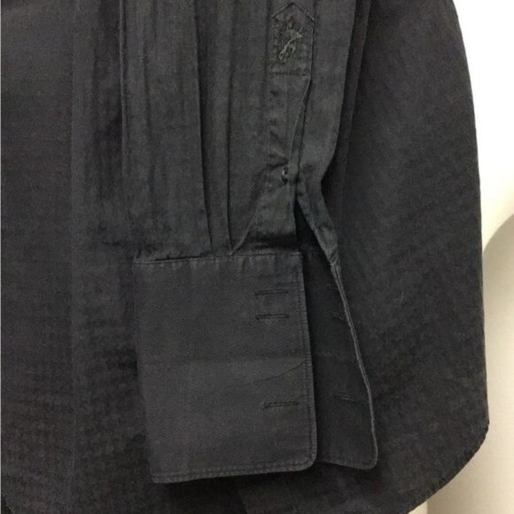 Bugatchi Uomo Mens 100% Cotton Black Long Sleeve Button-Down Shirt Size 15/38 - Picture 6 of 11